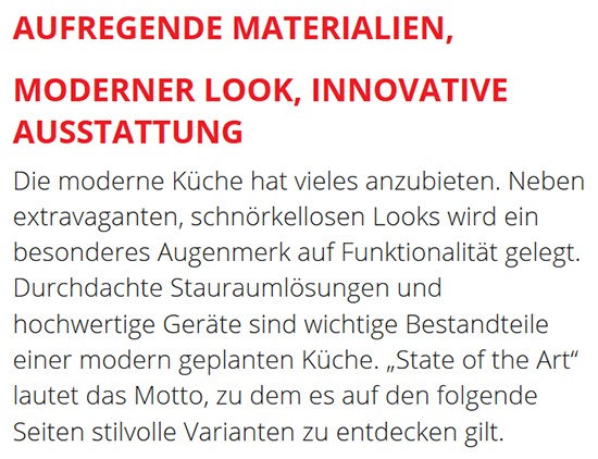 K&uuml;che mit zahlreichen Schr&auml;nken 
