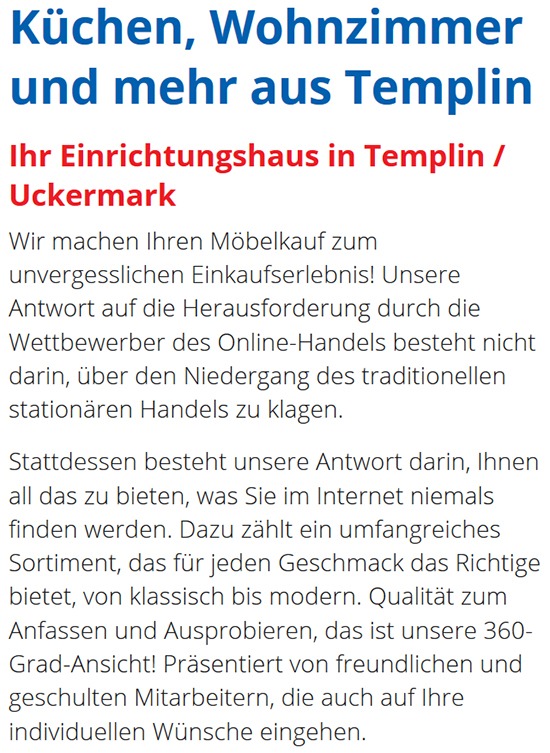 K&uuml;chenplanung, K&uuml;chenberatung in  Templin, Temmen-Ringenwalde, Boitzenburger Land, Friedrichswalde, Milmersdorf, Mittenwalde, Lychen und Gerswalde, Zehdenick, Flieth-Stegelitz